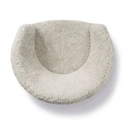 Fredericia Ditzel lounge chair, Moonlight sheepskin - oak