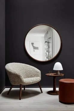 Fredericia Ditzel lounge chair, Moonlight sheepskin - walnut