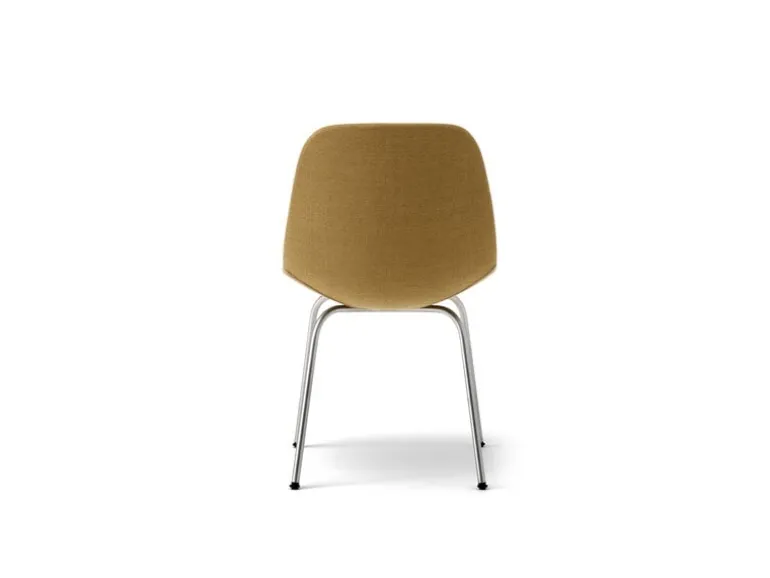 Fredericia Eyes 4 Leg chair, brushed chrome - ochre