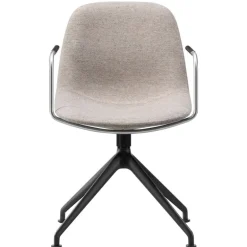 Fredericia Eyes armchair, swivel, black - grey