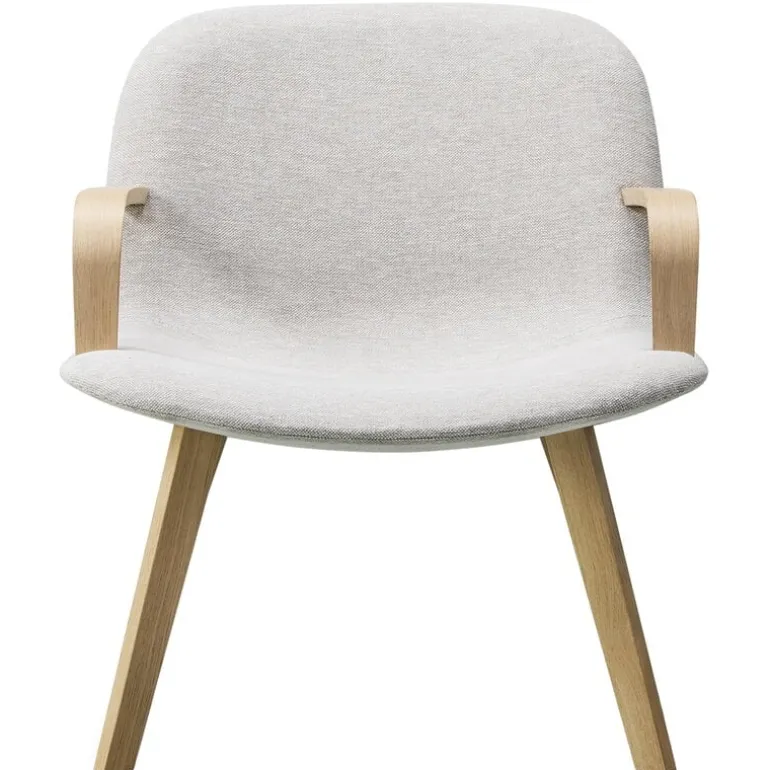 Fredericia Eyes Wood Base Lounge chair, lacquered oak - light grey