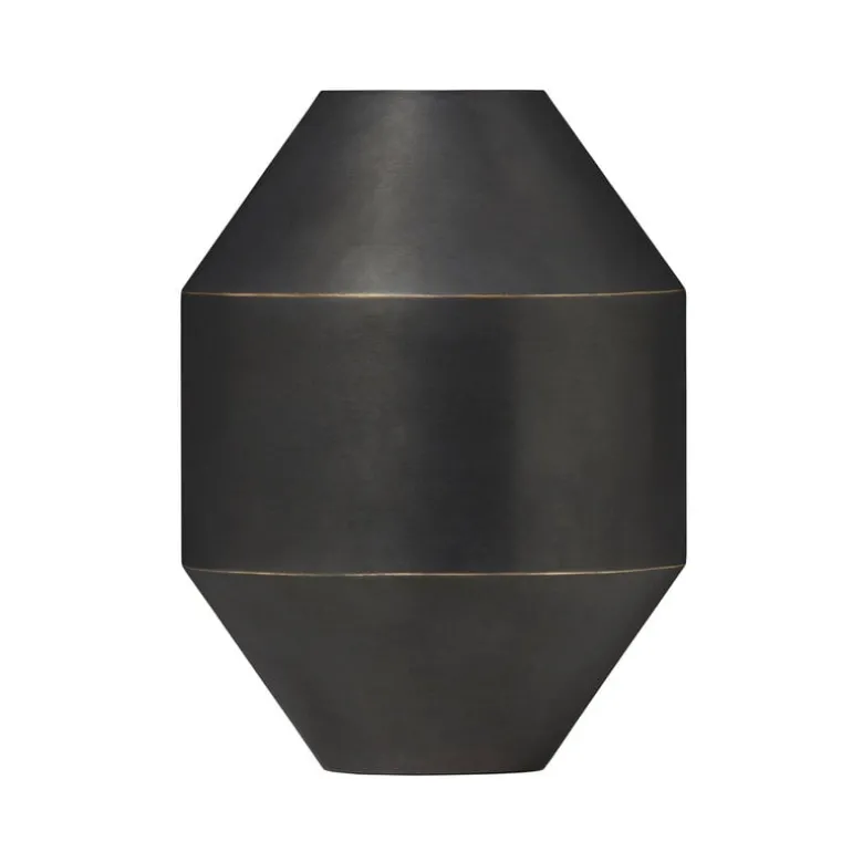 Fredericia Hydro vase, 15 cm, black brass