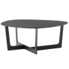 Fredericia Insula coffee table, 72 x 78 cm, black aluminium