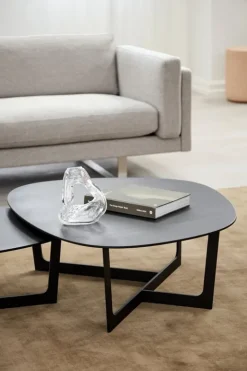 Fredericia Insula coffee table, 72 x 78 cm, black aluminium