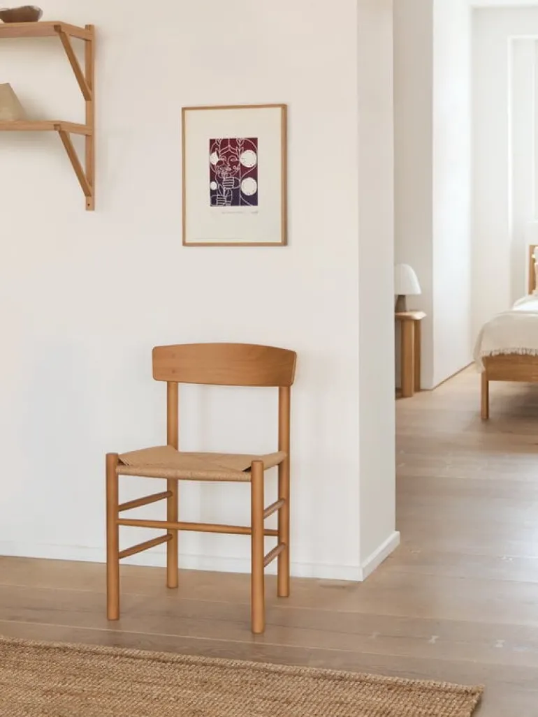 Fredericia J39 Mogensen chair, vintage lacquered beech - paper cord