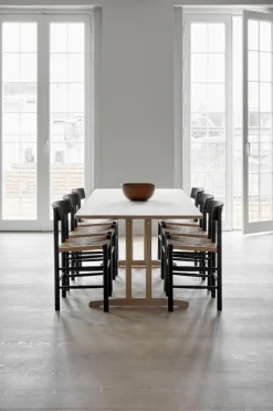 Fredericia J39 Mogensen chair, black lacquered oak - paper cord