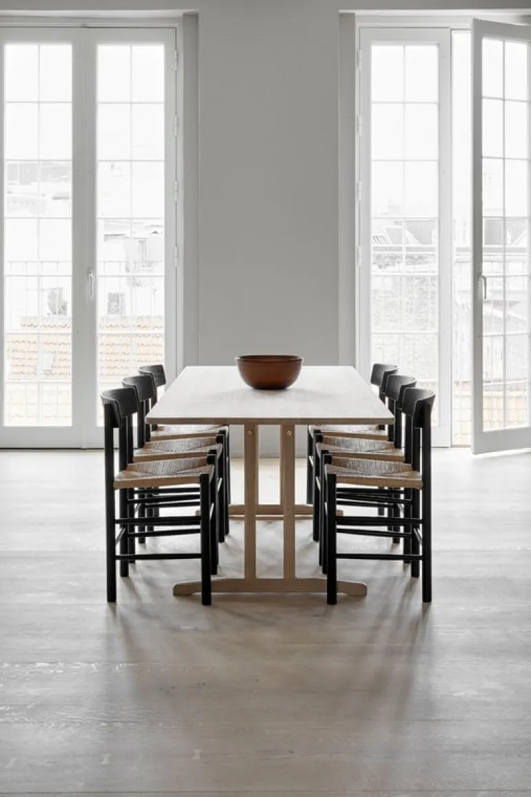 Fredericia J39 Mogensen chair, black lacquered oak - paper cord