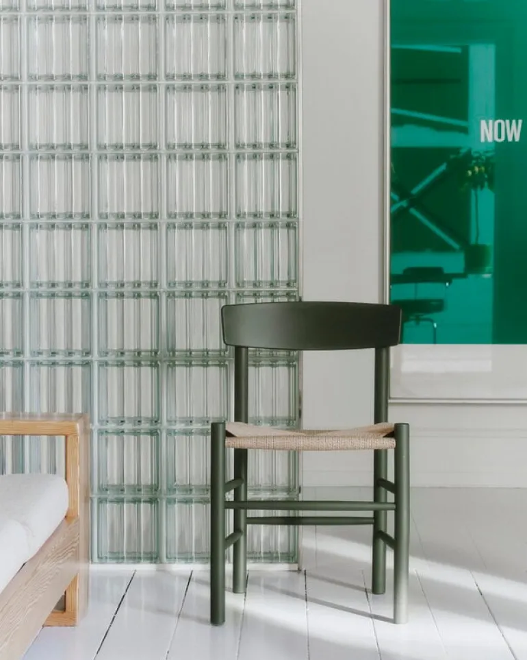 Fredericia J39 Mogensen chair, khaki green - paper cord