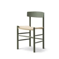 Fredericia J39 Mogensen chair, khaki green - paper cord