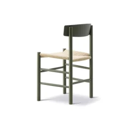 Fredericia J39 Mogensen chair, khaki green - paper cord