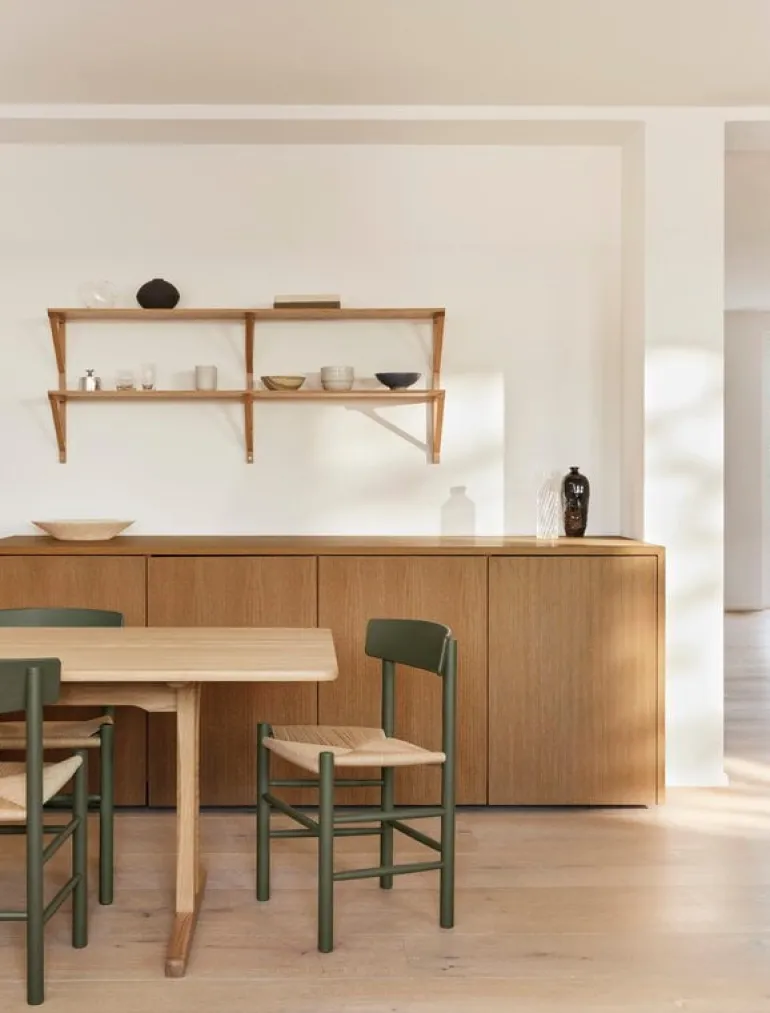 Fredericia J39 Mogensen chair, khaki green - paper cord