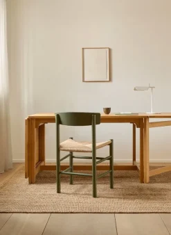 Fredericia J39 Mogensen chair, khaki green - paper cord