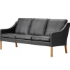 Fredericia Mogensen 2209 sofa, black - walnut