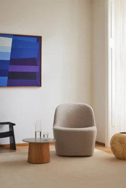 Fredericia Niveau coffee table, 45 cm, oiled ash - tundra grey