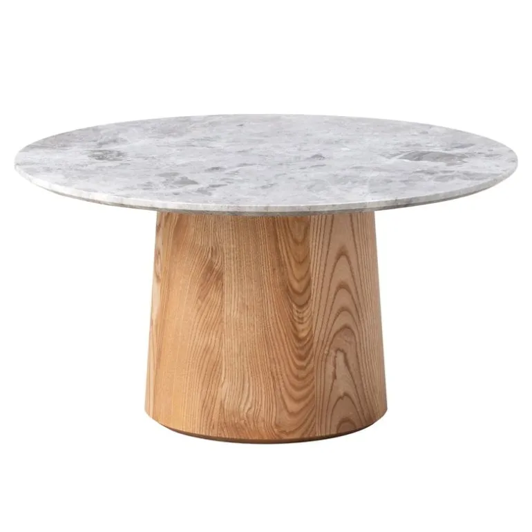 Fredericia Niveau coffee table, 61 cm, oiled ash - tundra grey