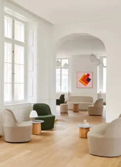 Fredericia Niveau coffee table, 61 cm, oiled ash - tundra grey