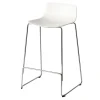 Fredericia Pato bar stool, 67 cm, white - chrome