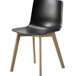 Fredericia Pato chair, wood base, black - lacquered oak