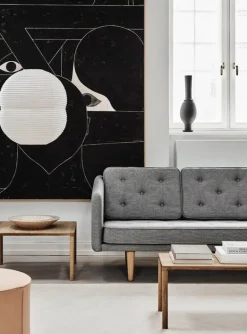 Fredericia Piloti coffee table, 63 x 63 cm, smoked oak