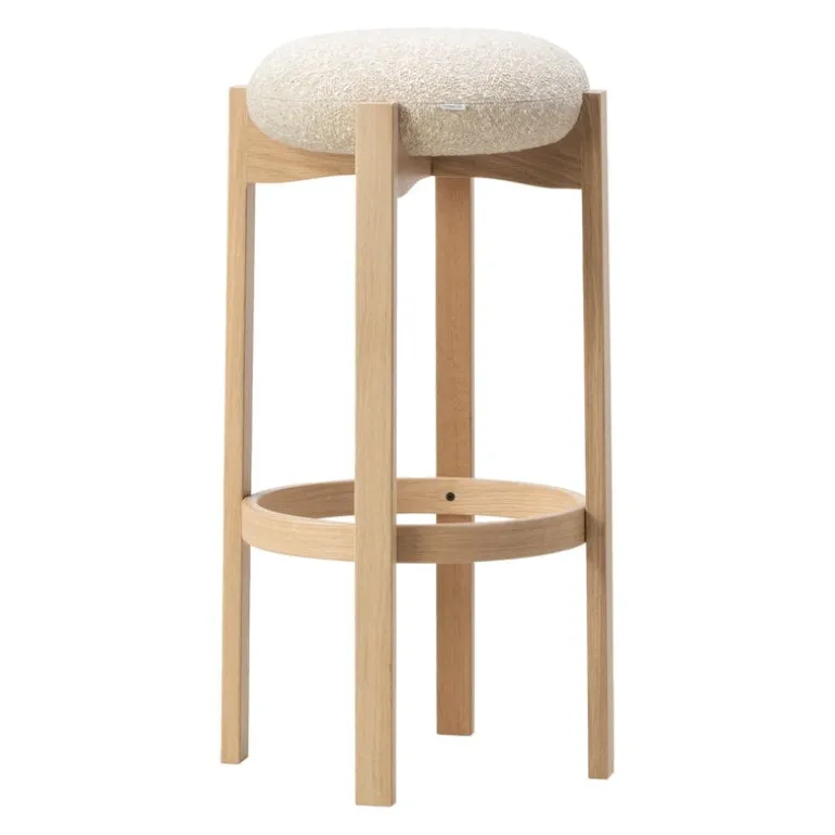 Fredericia Pioneer bar stool, lacquered oak - beige Zero 0001