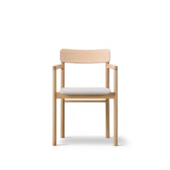 Fredericia Post armchair, oiled oak - light grey
