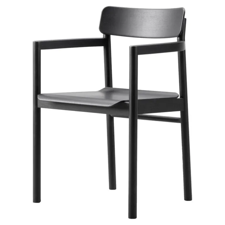 Fredericia Post armchair, black lacquered oak