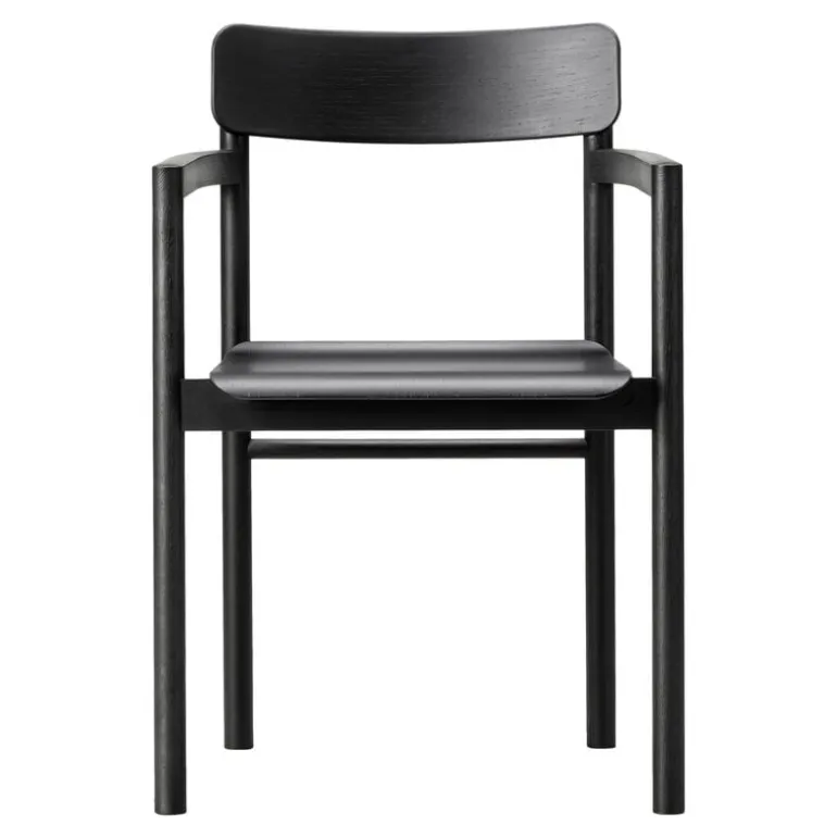 Fredericia Post armchair, black lacquered oak