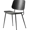 Fredericia Søborg chair 3060, black steel base, black oak