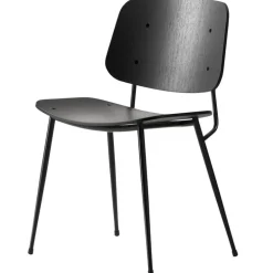 Fredericia Søborg chair 3060, black steel base, black oak