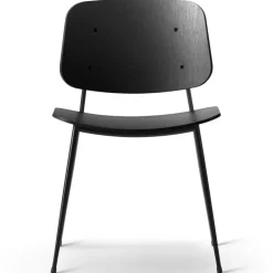 Fredericia Søborg chair 3060, black steel base, black oak