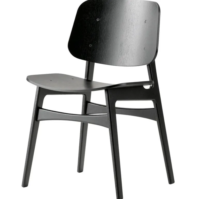 Fredericia Søborg chair 3050, wood base, black oak