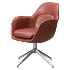 Fredericia Swoon chair, swivel base, chrome - Omni 293