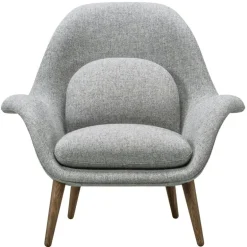 Fredericia Swoon Lounge armchair, Hallingdal 130 - smoked oak