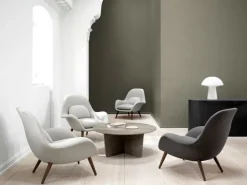 Fredericia Swoon Lounge armchair, Hallingdal 130 - smoked oak