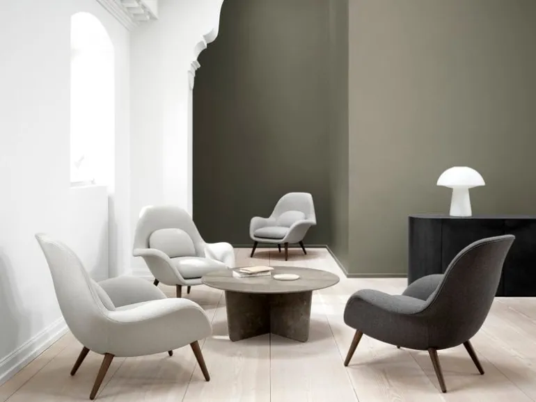 Fredericia Swoon Lounge armchair, Hallingdal 130 - smoked oak