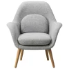 Fredericia Swoon Lounge armchair, Hallingdal 130 - oiled oak