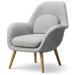 Fredericia Swoon Lounge armchair, Hallingdal 130 - oiled oak