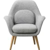 Fredericia Swoon Lounge Petit armchair, Hallingdal 65 130 - oiled oak