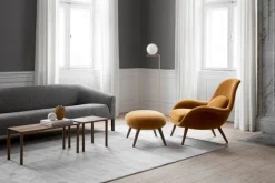 Fredericia Swoon ottoman, Hallingdal 130 - smoked oak