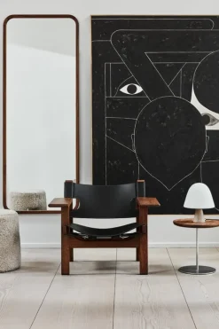 Fredericia The Spanish Chair, black leather - oiled walnut