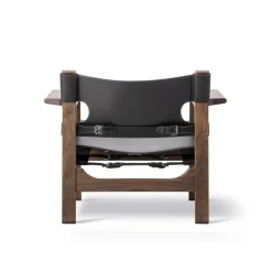 Fredericia The Spanish Chair, black leather - oiled walnut