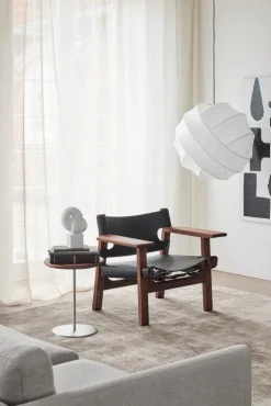 Fredericia The Spanish Chair, black leather - oiled walnut