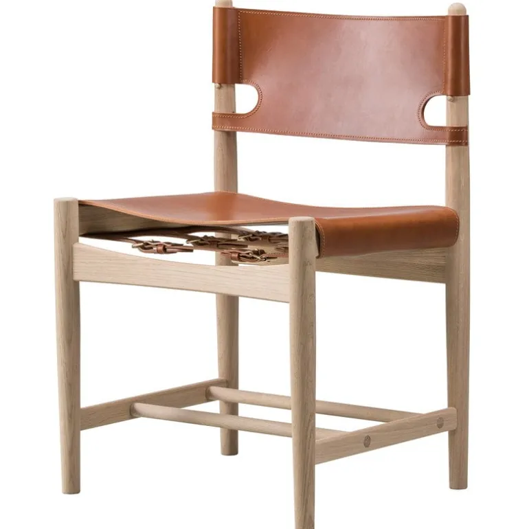 Fredericia The Spanish Dining Chair, cognac leather - soaped oak