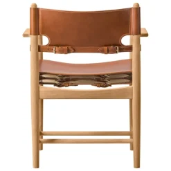 Fredericia The Spanish Dining Chair with armrests, cognac leather - oiled o