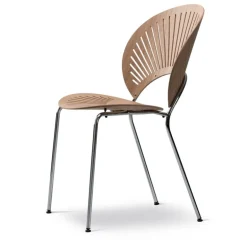 Fredericia Trinidad chair, lacquered oak - chrome