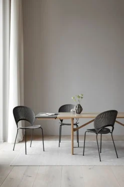 Fredericia Trinidad chair, black ash - chrome