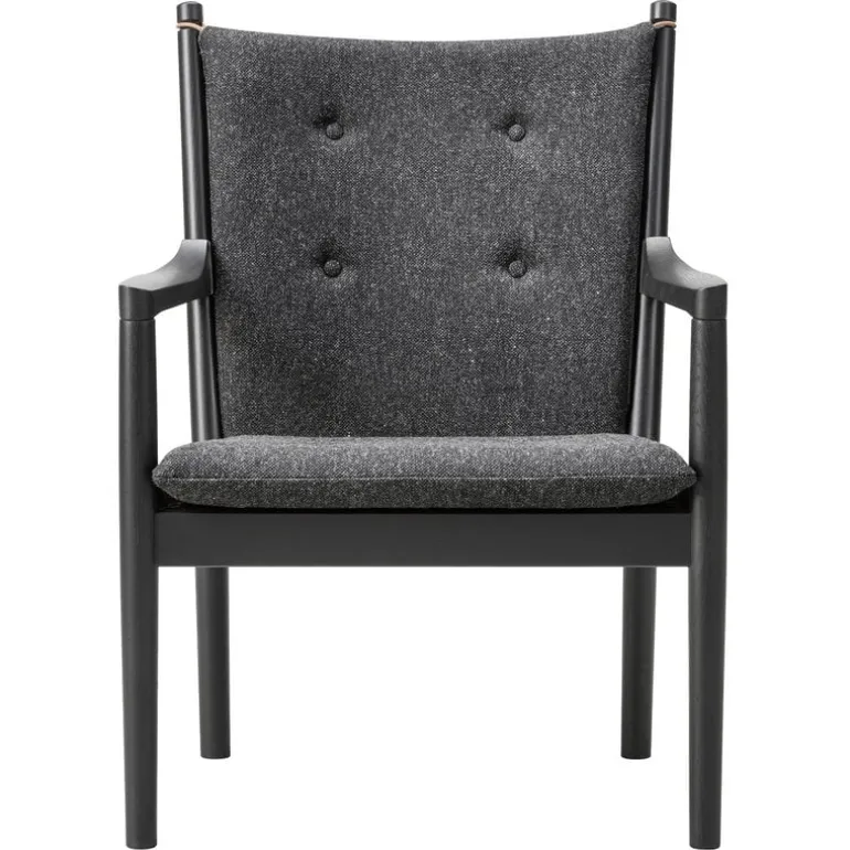 Fredericia Wegner 1788 easy chair, black oak - Hallingdal65 180