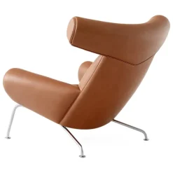 Fredericia Wegner Ox chair, brushed chrome - cognac leather