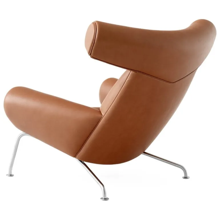 Fredericia Wegner Ox chair, brushed chrome - cognac leather