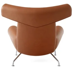 Fredericia Wegner Ox chair, brushed chrome - cognac leather